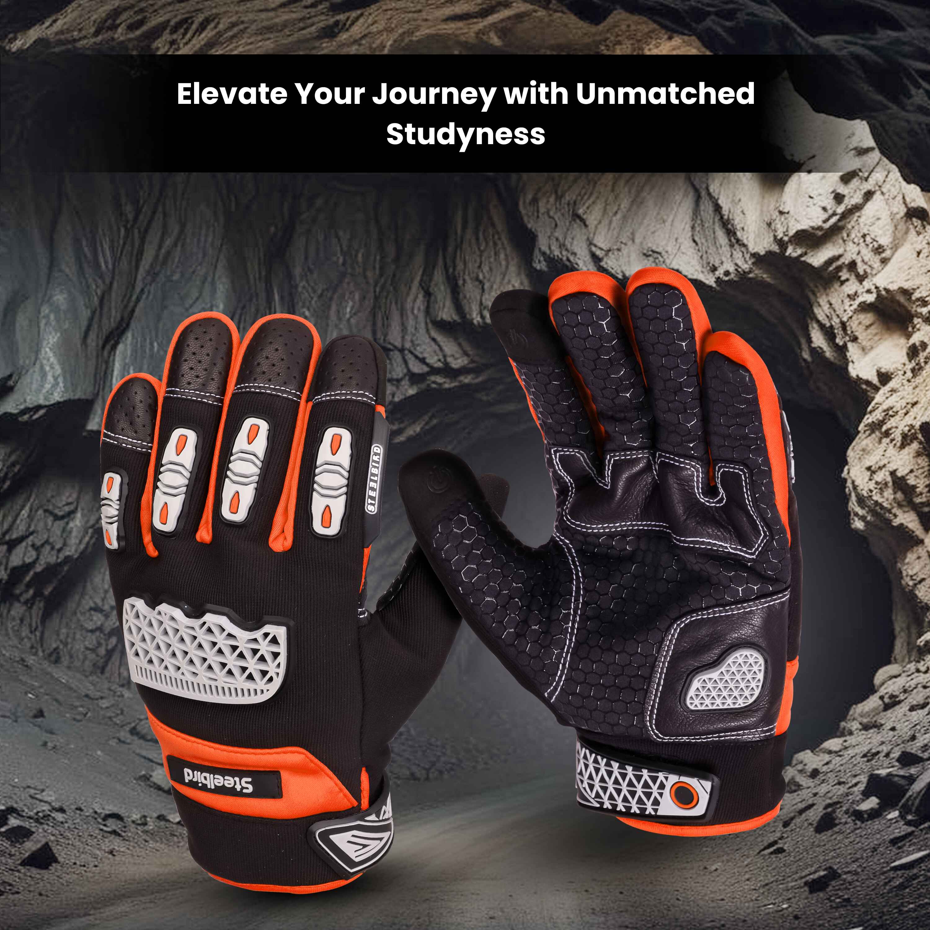 Steelbird Fighter Gloves-Orange